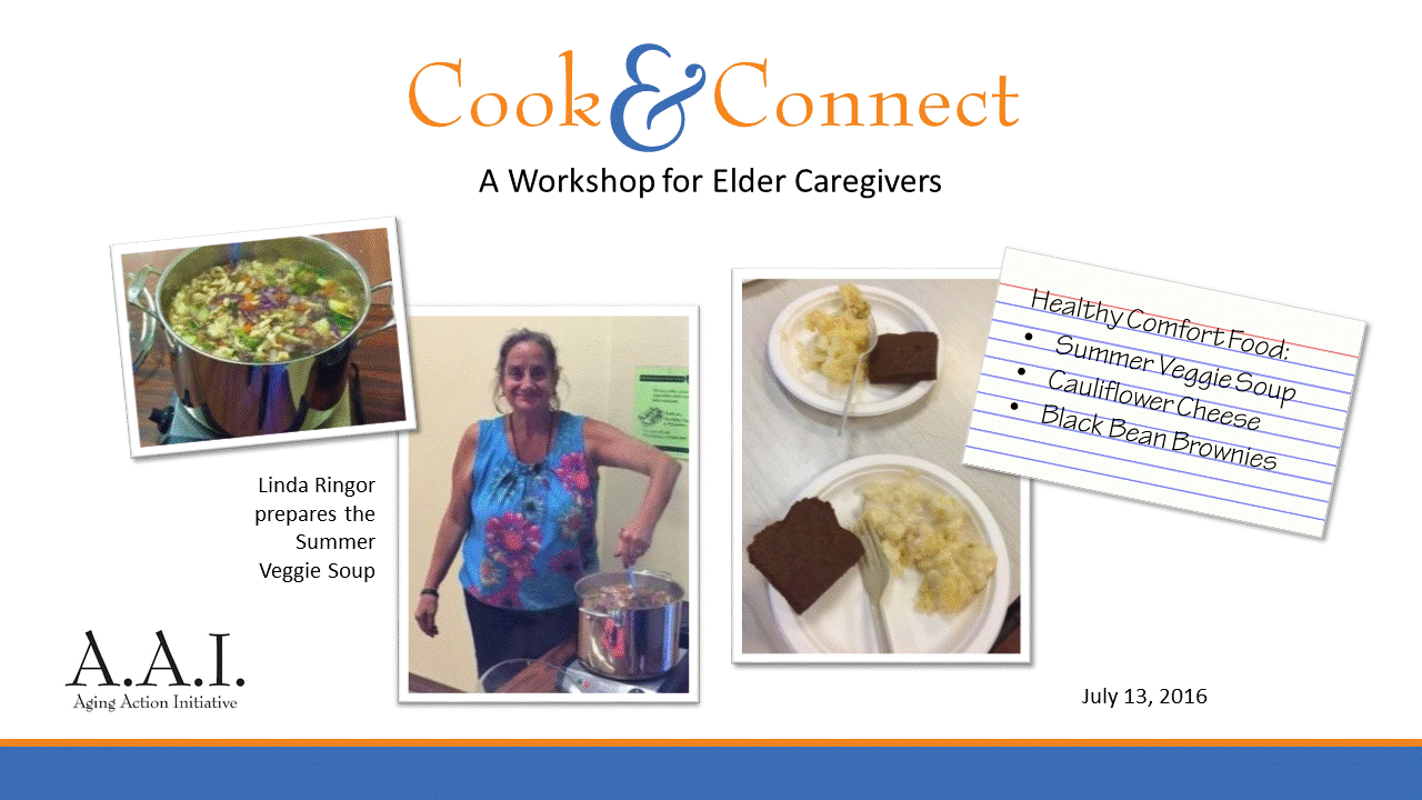 AAI Teaches Cooking to Elder Caregivers