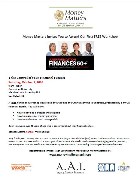 Aging Action Initiative Money Matters: Finances 50+ Workshop  